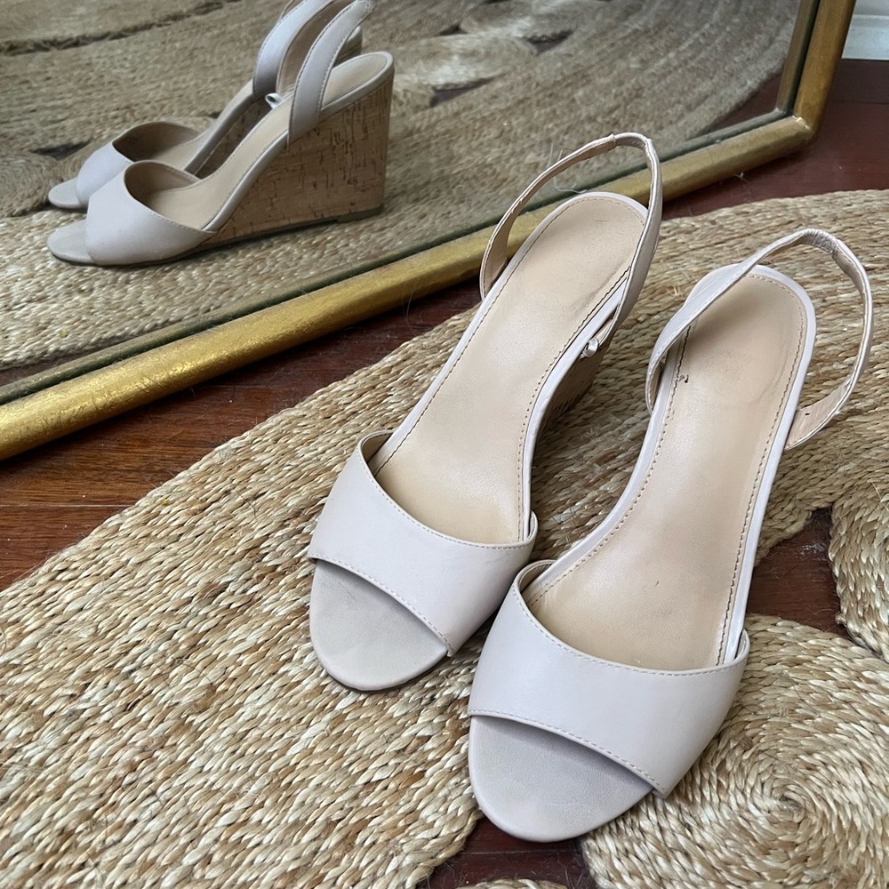 Slingback wedge sandals